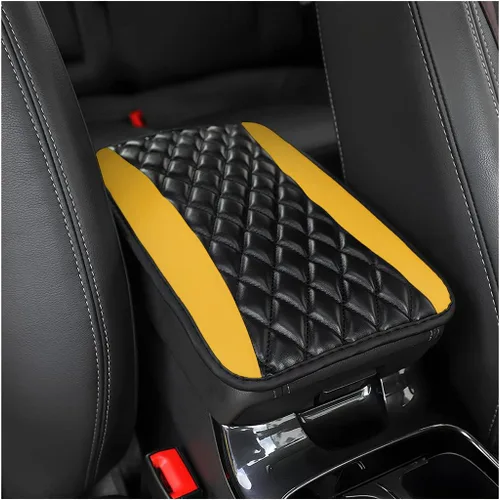 Miniatura 17 de Moly Magnolia Cojín Acolchado para Consola Central de Automóvil, Cubierta Protectora Universal de Cuero Impermeable para Caja de Asiento