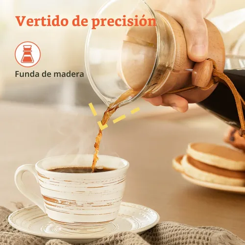Miniatura 5 de COSORI Cafetera de Vertido con Filtro de Acero Inoxidable de Doble Capa, 8 Tazas, 34oz, Cafetera de Goteo, Preparador de Café por Goteo, Jarra