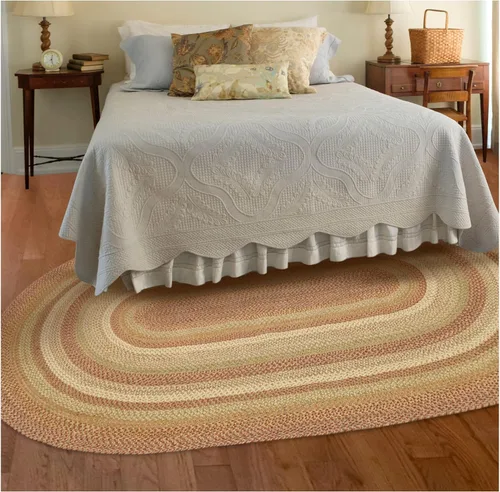 Miniatura 12 de Homespice Alfombras de Área Ovaladas Trenzadas de Yute Denim Azul de 8x10 pies para Sala de Estar, Dormitorio y Comedor. Apto para Mascotas. Estilos