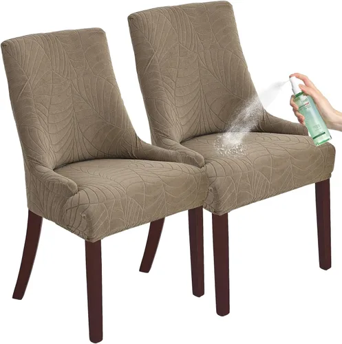 Miniatura 21 de Wingback - Funda impermeable para silla, funda de jacquard elástica (beige, 1 unidad) Instant room refresh with easy cleanup, dependable mess