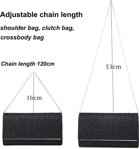 Miniatura 5 de MUDUO Monederos de mano con diamantes de imitación para mujer, monederos y bolsos formales de boda, fiesta, graduación, bolsas de dinero, regalo