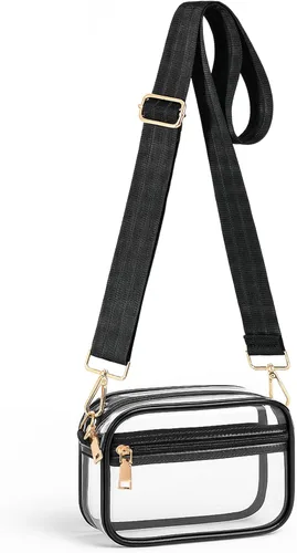 Miniatura 9 de BS-VOG Bolso cruzado transparente aprobado para estadios, bolsos transparentes para mujeres, bolsa pequeña para estadios para eventos, conciertos, a8