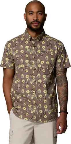 Miniatura 30 de Columbia - Camisa de manga corta para hombre Rapid Rivers con estampado, con cómodo elástico Colegial Navy Outback