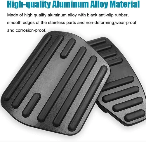 Miniatura 3 de LEXLEY 2 almohadillas antideslizantes de aluminio para pedal de freno de gas, cubiertas de pedal de acelerador sin perforación para Nissan Altima