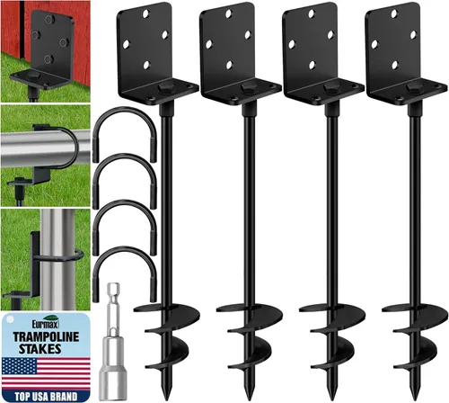 Miniatura 21 de Eurmax USA Estaca de amarre resistente para perros grandes de hasta 210 libras, estacas para perros para exteriores, anclaje de suelo para correa