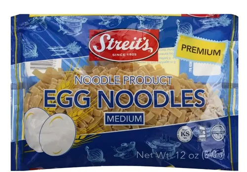 Streit's Fideos de huevo medianos, fideos de pasta para Chow Mein, sopa de fideos, ramen, Lo Mein y más comidas bajas en sodio, certificado Kosher,