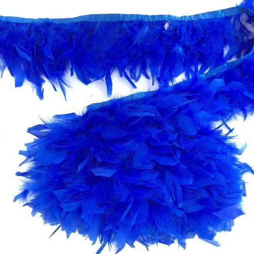 Miniatura 4 de MELADY 2 yardas de plumas de pavo con flecos, vestido de moda, costura, manualidades, disfraces, decoración (negro)