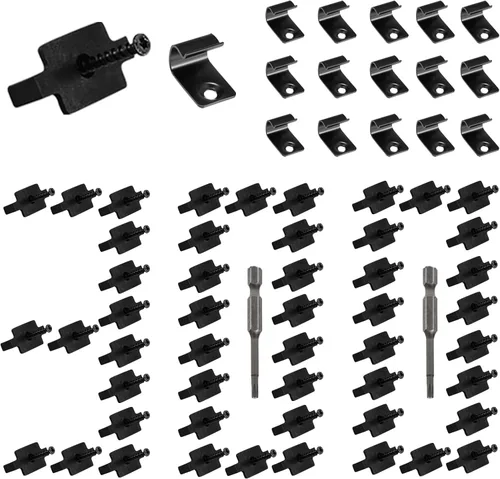 Miniatura 8 de Clips de cierre ocultos, clips de cubierta compuestos y sujetadores ocultos de cubierta con kit universal de clips de arranque de acero inoxidable