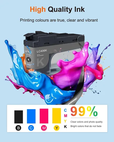 Miniatura 5 de LC406XLBK Cartucho de tinta negra de alto rendimiento (paquete de 1) – Reemplazo de cartucho de tinta negra LC406XL compatible con MNRS