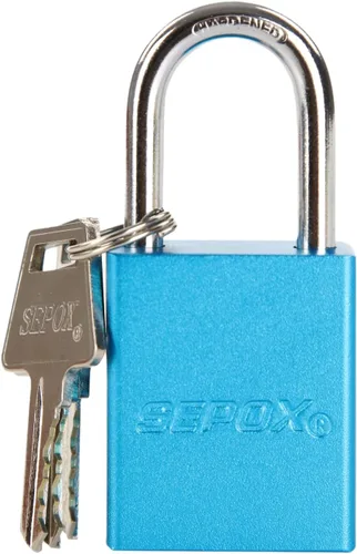 Miniatura 10 de SEPOX Candados ultra resistentes a la intemperie resistentes al óxido, juego de 12 candados de aluminio azul con 18 llaves iguales, alta seguridad
