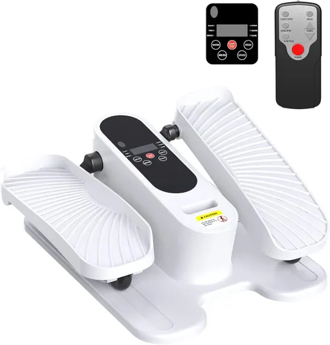 HOMGIM Máquina elíptica para debajo del escritorio, ejercitador de piernas motorizado silencioso con control remoto inteligente, programas manuales