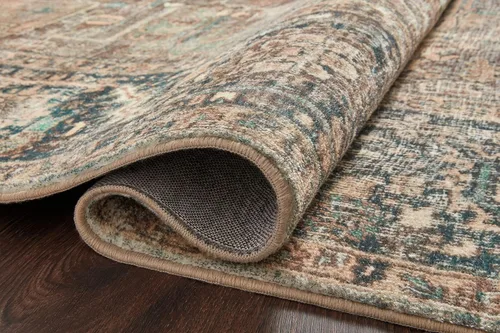 Miniatura 9 de Loloi Colección Margot MAT-02 Terracota/Laguna 5'-0" x 7'-6" Alfombra de área tradicional con CloudPile, alfombra de patrón grande sin pelusa