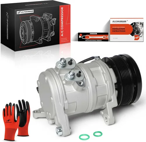 Miniatura 10 de A-Premium - Compresor de aire acondicionado de CA compatible con Dodge Durango 5.7L 2004-2008, Chrysler Aspen 5.7L 2007-2008, con polea de 7 ranuras