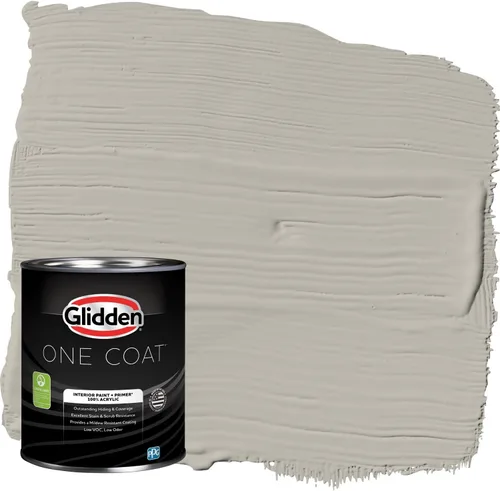 Miniatura 79 de Glidden Pintura Interior + Imprimación: Gris/Plata Antigua, Una Capa, Satinado, 1 Galón