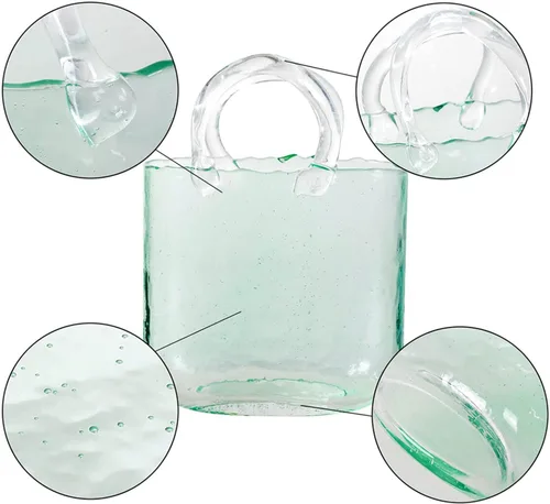Miniatura 3 de Jarrón de bolsa de vidrio, bonito jarrón para flores, florero de vidrio, único para centros de mesa, decoración de mesa, decoración de boda, hogar