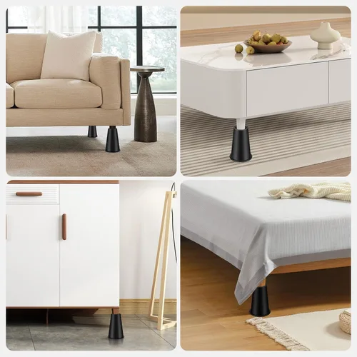 Miniatura 5 de 6 paquetes de elevadores de cama redondos de 8 pulgadas/Elevador de muebles/Elevadores de cama/Elevador de muebles/Elevadores de mesa/Elevadores