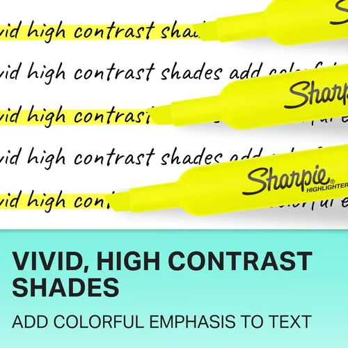 Miniatura 5 de Sharpie 25162PP Accent - Resaltador estilo tanque, amarillo fluorescente, paquete de 2