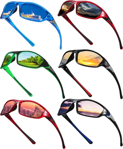 Miniatura 22 de Frienda Paquete de 6 Lentes de Sol Polarizados para Deportes para Hombre, Multipack, Se Ajustan sobre Lentes, Paquete de Lote, Set de Lentes
