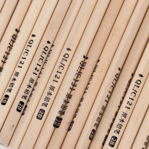 Miniatura 8 de 50pcs lápiz de escritura de grafito de madera ambiental 2b (triángulo 2B)