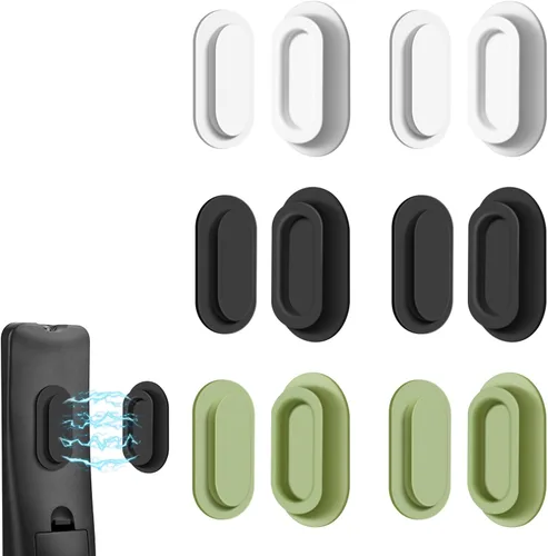 Miniatura 13 de Paquete de 6 soportes magnéticos para control remoto – Soporte de pared magnético de silicona mejorado para TV, ventilador y aire acondicionado