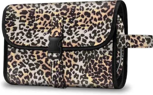 Miniatura 9 de Fintie - Bolsa de viaje portátil para cosméticos y artículos de aseo, gran organizador colgante resistente al agua para maquillaje, estuche de Rosa
