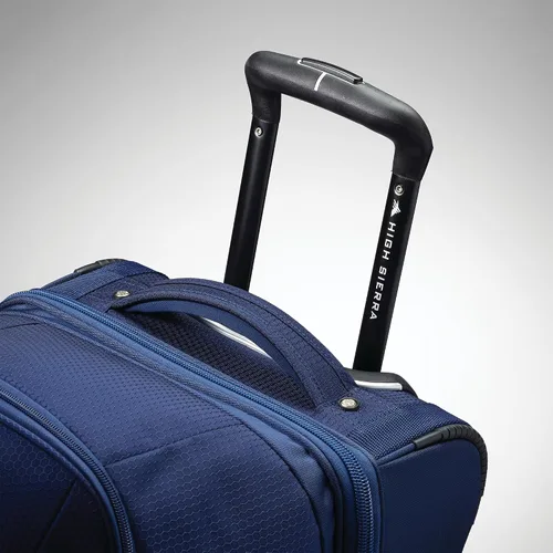 Miniatura 9 de High Sierra Fairlead - Bolsa de viaje portátil de poliéster de 34 pulgadas con ruedas y mango telescópico empotrado, color grisazul, Azul marino