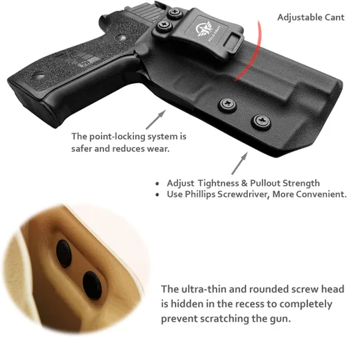 Miniatura 5 de Funda para Sig P226 IWB / OWB Kydex: Sig Sauer P226 de tamaño completo de 4.4'' de cañón - Portador oculto en la cintura interior / Portador