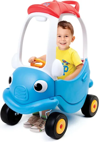 Grow'n Up Mister Coupe - Juguete de paseo para niños de 18 meses, juguete de coche de bebé con ruedas anchas, cuerno de trabajo, almacenamiento en