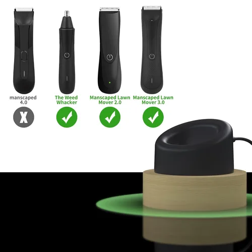 Miniatura 3 de Cargador de repuesto para cargador MANSCAPED 2.0/3.0 con cable de alimentación de 1.5M, base de soporte de carga inalámbrica para cortadora