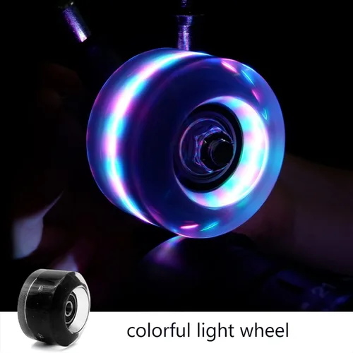 Miniatura 2 de Paquete de 8 ruedas de patinaje iluminado, ruedas LED de dureza 78A con rodamientos ABEC-9 de primera calidad, accesorios iluminadores para patines