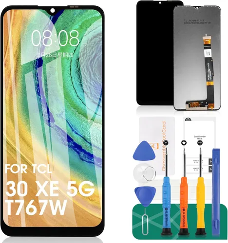 Para TCL 30 XE 5G Reemplazo de pantalla para TCL 30 XE 5G Pantalla LCD para T767W Pantalla táctil Digitalizador Asamblea reemplazo piezas de