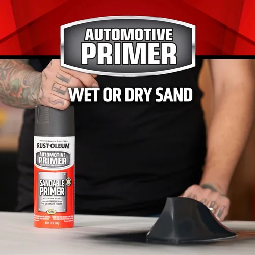 Miniatura 3 de Rust-Oleum 249418 Spray de imprimación lijable automotriz, 12 onzas, negro