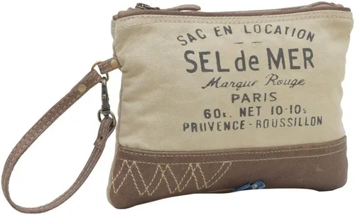 Miniatura 2 de Myra Bag Western Upcycled - Bolsa de mano para mujer, de lona, de piel, para muñeca, talla única