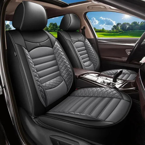Miniatura 23 de Fundas de asiento de auto para Ford Fusion 2010-2020: juego completo de fundas protectoras de asiento impermeables de piel sintética compatible