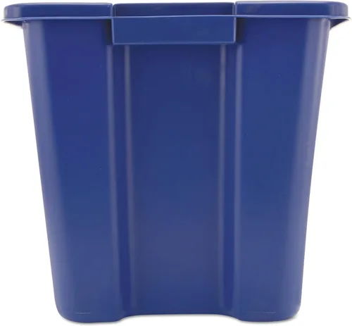 Miniatura 2 de Rubbermaid Commercial Products, cubo/caja de reciclaje apilable, 14 galones, azul, para interiores/exteriores/garajes/hogares/instalaciones