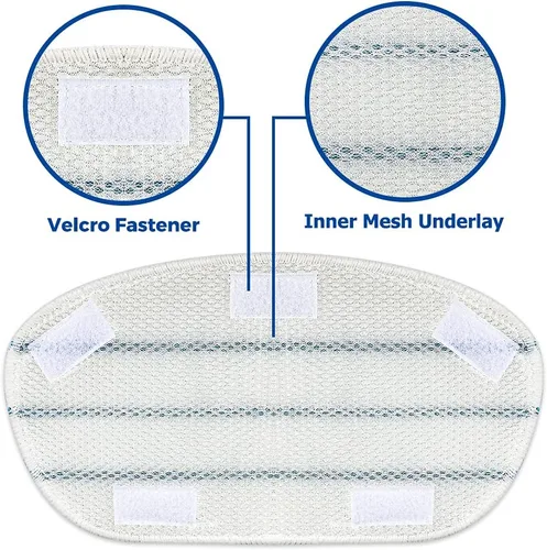 Miniatura 2 de Paquete de 10 almohadillas de repuesto para trapeador de vapor compatibles con PurSteam ThermaPro 10 en 1, almohadillas lavables y reutilizables