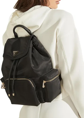 Miniatura 3 de GUESS Mochila Eco Gemma para mujer, solapa con cordón, Negro -, Tamaño único