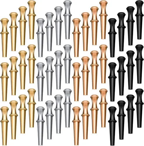 48 clavijas de metal para cuna, clavos de metal para juegos de juguete de 1/8 agujeros, con bolsa de almacenamiento con cordón para juego de mesa