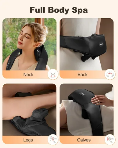 Miniatura 4 de Beleduc Masajeador de cuello y espalda con calor relajante, apto para FSA, masajeador de cuello y hombros inalámbrico, masaje Shiatsu 4D mejorado