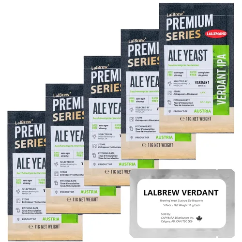 Miniatura 6 de LalBrew Verdant IPA Brewing Levadura (paquete de 2) - Hacer cerveza en casa - 0.39 oz Sachets - Saccharomyces cerevisiae - Vendido por CAPYBARA