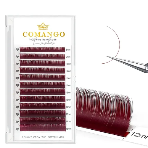 Miniatura 37 de CoMango Easy Fan - Extensiones de pestañas rizadas C/D de 0.05/0.003 in, pestañas de volumen que florecen automáticamente, color negro mate 2D-20D