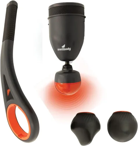 Miniatura 9 de Wellbody Masajeador de percusión de tejido profundo con tecnología de bola de calor, 3 opciones de velocidad, pistola de masaje portátil de mano