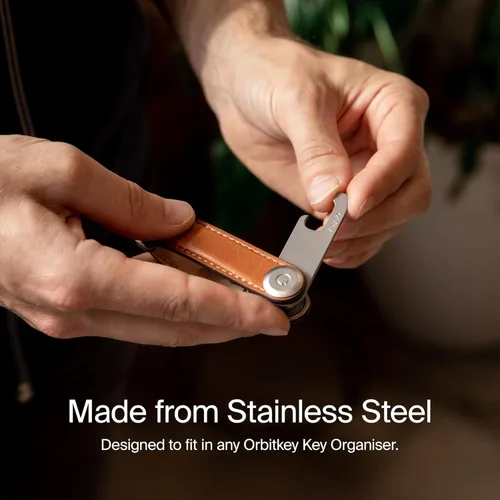 Miniatura 4 de Orbitkey Abrebotellas para organizador de llaves o llavero, diseño de perfil delgado, fácil de llevar contigo, abre botellas en todas partes