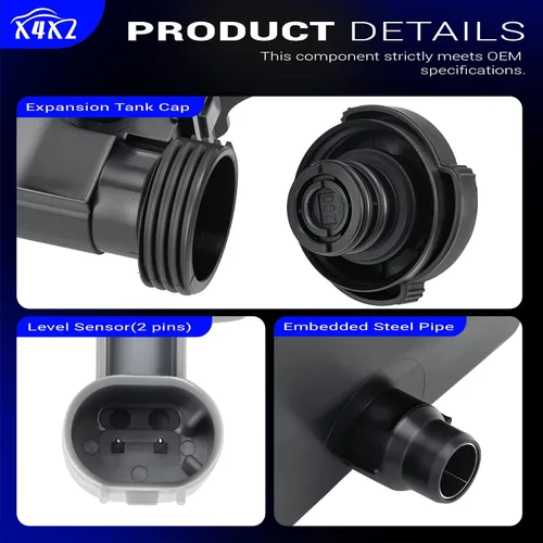 Miniatura 8 de Depósito de Expansión del Radiador de Refrigerante del Motor para BMW E46 320i 323i 323Ci 325i 325Ci 325xi 328i 328Ci 330i 330Ci 330xi 1999-2006