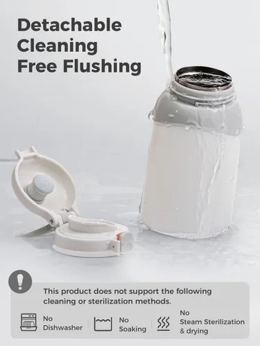 Miniatura 2 de BOLOLO Calentador de leche portátil Pro para viajes, diseño desmontable para fácil limpieza, calentador de botellas portátil con calentamiento