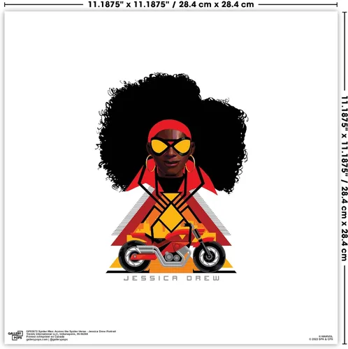 Miniatura 6 de Trends International Gallery Pops Spider-Man: Across the Spider-Verse - Póster de pared con retrato de Jessica Drew, 12.00 x 12.00 pulgadas, versión