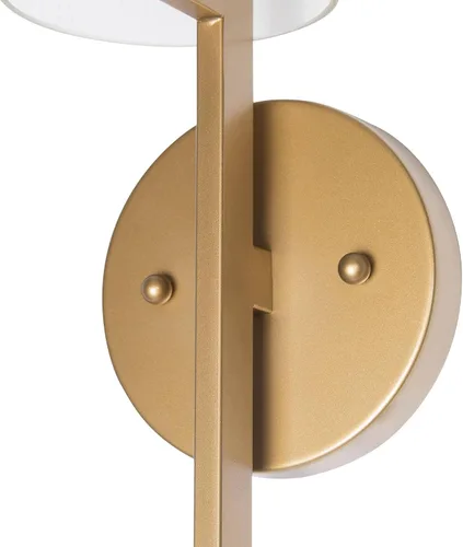 Miniatura 6 de KSANA Lámpara de pared de 1 luz, moderna lámpara dorada montada en la pared, iluminación de baño de vidrio sembrado para dormitorio, pasillo