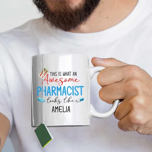 Miniatura 3 de This Is What An Awesome Pharmacist Looks Like taza, taza de farmacéutico personalizada, taza de café farmacéutico para farmacéutico, taza