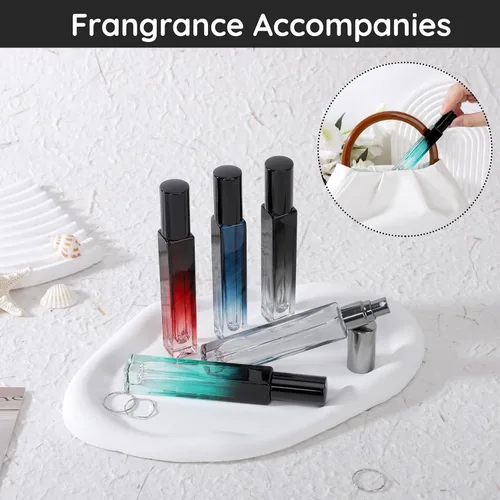 Miniatura 5 de Segbeauty 5 Pack de botellas de spray de vidrio rellenables de 10 ml para perfume, botella de colonia de niebla fina mini vacía de viaje de 10 ml