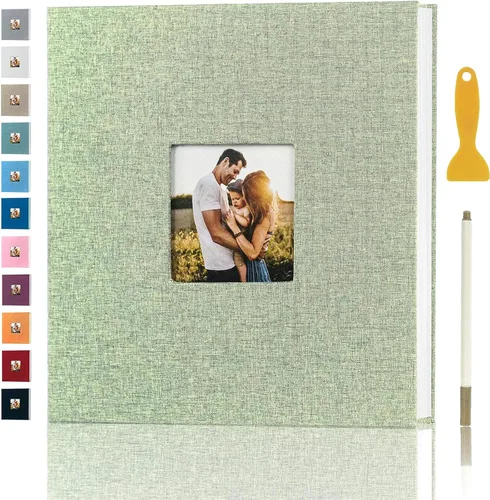 Miniatura 10 de Álbum de Fotos con Páginas Autoadhesivas para Fotos de 4x6 5x7 8x10 Pulgadas, Álbum de Fotos Magnético tipo Scrapbook con Páginas Adhesivas, Libros